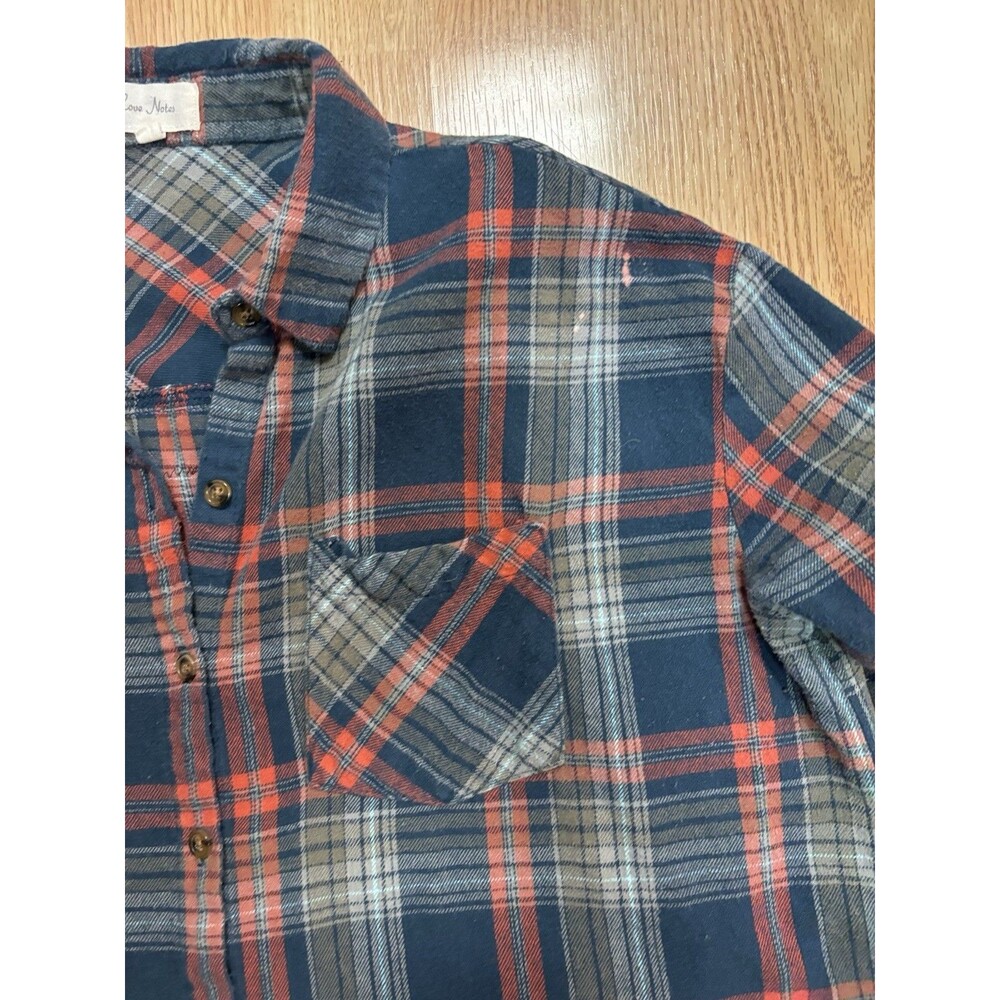 Upcycled Twenty One Pilots Button Down Flannel Top Womens Size Large Grunge Rock - Picture 8 of 13